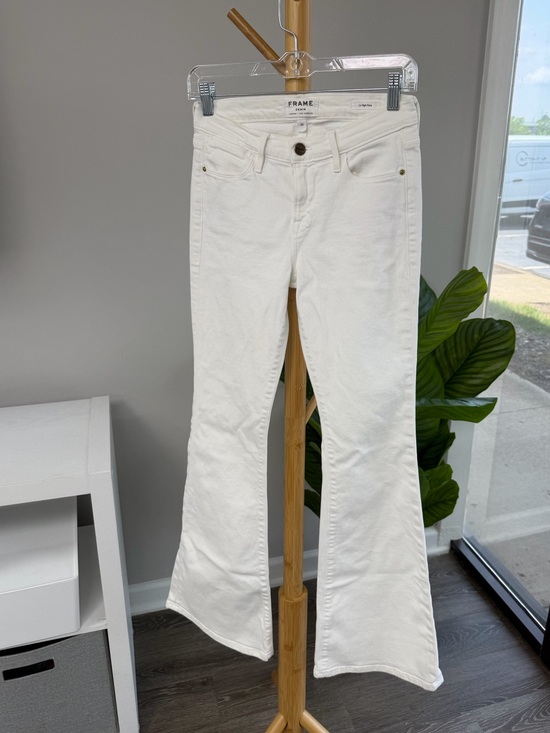 Frame Denim Denim - Frame Denim Le High Flare White Jeans Sz 25